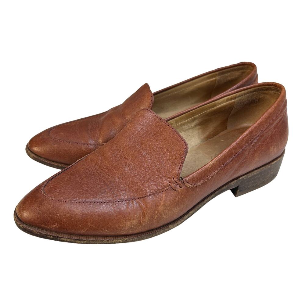 Madewell Francis Loafer Women's 5.5 Brown Leather H2419 Classic Style $148 - Picture 2 of 11